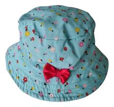 Chapéu Infantil Bucket Para O Sol Azul Florido