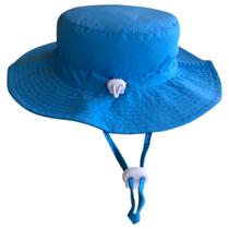 Chapéu Infantil c/Proteção Solar UPF 50 Ajustável Azul Claro