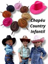 Chapéu Infantil Country Kids Cowboy Rodeio Diversão Ana Castela e Gustavo lima Sertanejo Vaquejada
