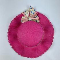 Chapéu Infantil Menina De Palha sintética Com Laçinho Moda Verão Chapéu Infantil Menina De Palha sintética Com Laçinho Moda Verão