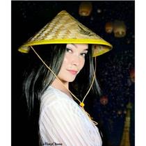 Chapéu Japonês Oriental Chinês Vietnamita de Bambu Cosplay Unissex