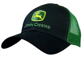 Chapéu John Deere Baseball Preto - Com Logotipo Bordado e Mesh Chapéu John Deere Baseball Preto - Com Logotipo Bordado e Mesh