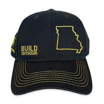 Chapéu John Deere Build State Pride Full Twill preto/cinza