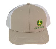Chapéu John Deere Moline 112 Fit Cap, cáqui, bronzeado, branco, malha