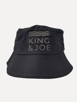 Chapéu King & Joe Masculino Bucket Monocromático Preto Chapéu King & Joe Masculino Bucket Monocromático Preto