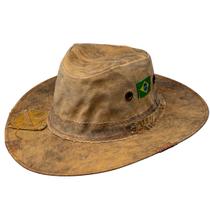 Chapéu Lona Velha Country Pantaneiro Rodeio Aba Arame