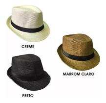 Chapéu Malandro Carioca Panama Palha Sintetico Classico