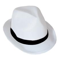 Chapéu Malandro Sambista Branco com Fita Preta Chapéu Malandro Sambista Branco com Fita Preta