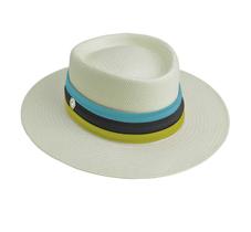 Chapéu Manly Aba Média Shantung Turquesa Chapéu Manly Aba Média Shantung Turquesa