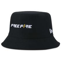 Chapeu New Era Bucket Dupla Face Free Fire Preto