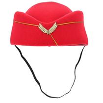 Chapéu NUOBESTY Flight Attendant Airline Stewardess Red Girl Chapéu NUOBESTY Flight Attendant Airline Stewardess Red Girl