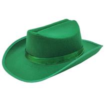 Chapéu ocidental de feltro de caubói The Dreidel Company verde limão 56cm