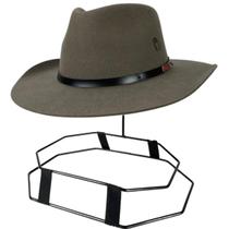 Chapéu Original Pralana Austrália Mangalarga Feltro Premium Para Rodeio Country Aba 7.5 Caqui - Ref.12343