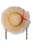 Chapéu Palha Infantil c/ Renda BRANCA e Trancinha Chapéu Palha Infantil c/ Renda BRANCA e Trancinha