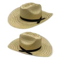 Chapéu Palha Masculino Kit 2 Top Festa Junina Caipira C/ Nf