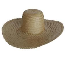Chapéu Palha Mexicano Sombreiro Aba 14Cm Festa Praia Pesca
