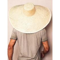 Chapéu Palha Mexicano Sombreiro de Palha com 60 cm para Pescaria