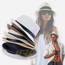 Chapéu Palha Praia Casual Feminino Masculino ABA CURTA PANAMÁ 331