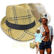 Chapéu Palha Praia Casual Masculino Feminino ABA CURTA PANAMÁ 332