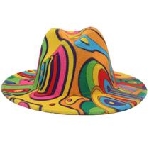 Chapéu Palhaço Colorido Graffiti Stage Big Brim Unissex 56-58 cm Chapéu Palhaço Colorido Graffiti Stage Big Brim Unissex 56-58 cm