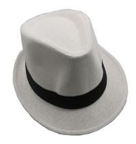 Chapéu Panamá Aba 4cm Curta Moda Casual Masculino Feminino tamanho 56 - sem