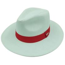 Chapéu Panamá Aba Larga Fita Vermelha Masculino Feminino Top Chapéu Panamá Aba Larga Fita Vermelha Masculino Feminino Top