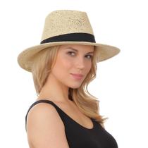 Chapeu Panama Aba Larga Modelo Clássico Praia Verão