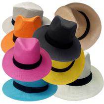 Chapéu Panamá Feito Em Fibra Natural Cores Bege e Marfim