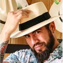 Chapeu Panamá Luxo de Palha Cor Areia Unissex Chapeu Panamá Luxo de Palha Cor Areia Unissex