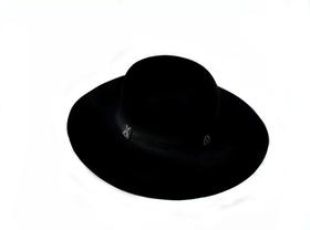 Chapéu pantaneiro ABA 10cm preto tamanho GG