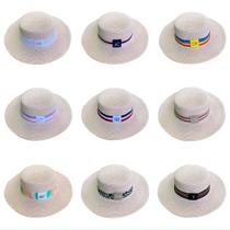 Chapéu Paris Sintético Rosé com Faixa Personalizada Listradas