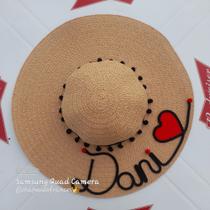 Chapéu personalizado coração com nome levinho fotografia acessório viagem viseira sol férias verão