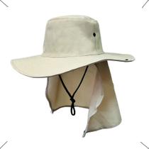 Chapéu Pescador Camping Australiano Proteção Nuca Pescoço Protetor