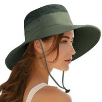 Chapéu PFFY Sun Bucket Hat impermeável UPF 50+ Green Mesh Chapéu PFFY Sun Bucket Hat impermeável UPF 50+ Green Mesh