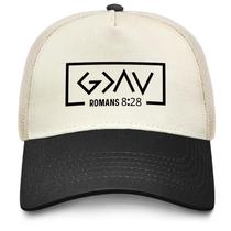 Chapéu Philysonic Christian Trucker Cap Deus é maior do que os altos e baixos para homens