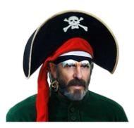 Chapéu Pirata com Lenço - Fantasia para Carnaval Chapéu Pirata com Lenço - Fantasia para Carnaval