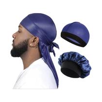 Chapéu Pirata Durag de Cetim Sedoso - Unissex, Elástico, para Cabelo Cacheado