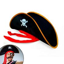 Chapéu Pirata Veludo Adulto Chapéu Pirata Veludo Adulto