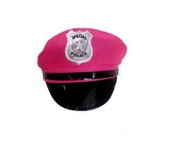 Chapéu Policial Pink Adulto Ideal para sua Fantasia - Festaria