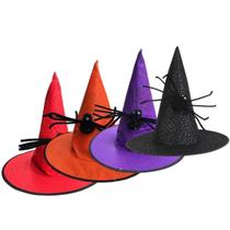 Chapéu pra Fantasia Cosplay de Bruxa Bruxo Mago Vários Modelos Decorados