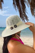 Chapeu Praia Feminino Aba Grande Proteção Sol Flores Moda