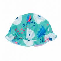 Chapéu Praia Infantil Proteção UV Flores Turquesa Up Baby Chapéu Praia Infantil Proteção UV Flores Turquesa Up Baby