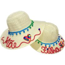 Chapéu Praia Mãe Filha Moda Verão 2023 Chapéu Praia Mãe Filha Moda Verão 2023