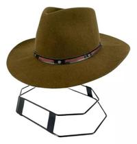 Chapéu Pralana Oficial Classic 5X De Usar No Campo Marrom Café Bandinha Fixa Com Pingente Ref. 11273.3274