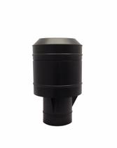 Chapéu preto tipo canhão sputinik para chaminé de 115 mm de diâmetro.