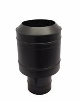 Chapéu preto tipo canhão sputinik para chaminé de 130 mm de diâmetro. Chapéu preto tipo canhão sputinik para chaminé de 130 mm de diâmetro.