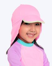 Chapéu Proteção Solar Color Block Moda Praia Infantil Menina Puket 110401284