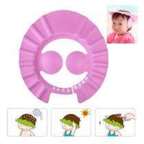 Chapéu Protetor Viseira De Banho Lava Cabeça Bebês Crianças CORES ALEATORIO - COISARIA
