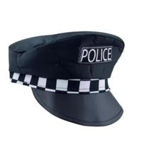 Chapéu Quepe Boina Preto Policial Fantasia Carnaval Adulto