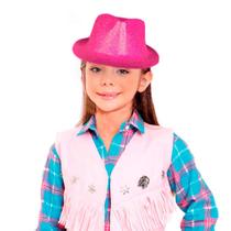 Chapeu Rosa Infantil Country Brilhante pra Menina Chapeu Rosa Infantil Country Brilhante pra Menina